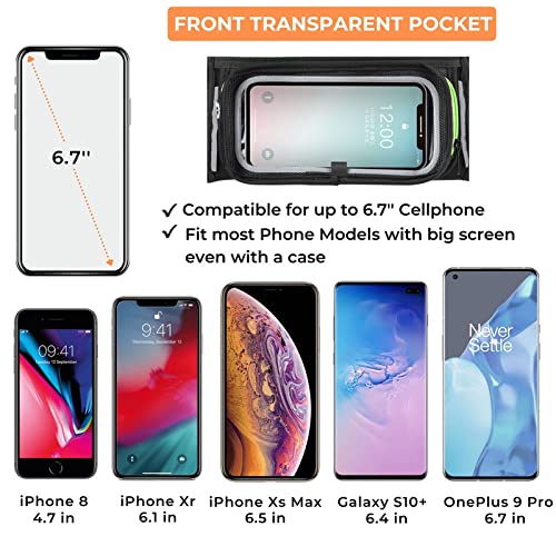 LUREMADE Hydration Running Belt with Water Bottle Holder for Men Women Hiking Fanny Pack Walking Waist Pack for iPhone Phone Carrier Holder Marathon Runner Water Pouch for Jogging Cycling, Black