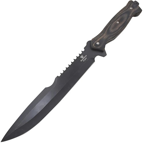 Snake Eye Tactical Full Tang Hunting Camping Outdoor Fix Blade Gardening Machete (Grey)