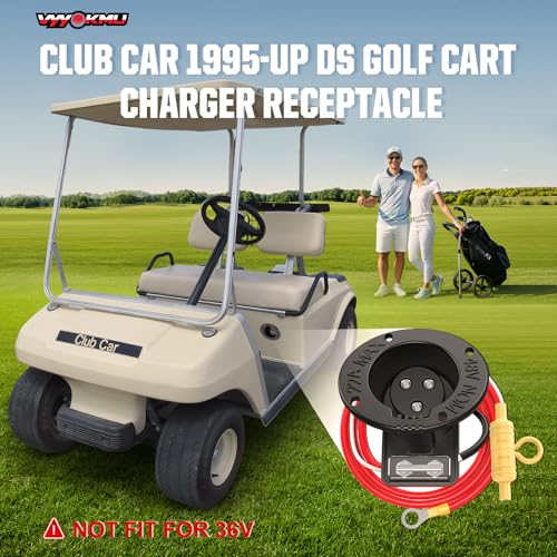 48V Golf Cart Charger Receptacle with Fuse for Club Car DS 1995-UP
