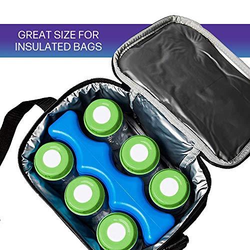 2-Pack Reusable Ice Packs for Cooler & Breast Milk Storage, Contoured Freezer Pack