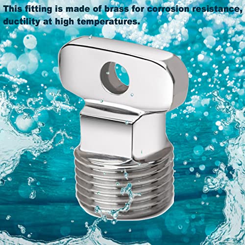 1/2 Inch NPT Stainless Steel Boat Drain Plug - Garboard Fitting