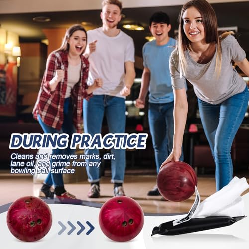 Bowling Ball Cleaner Wipes Kit Bulk Pack with 10 Resealable Packs - 50 Wipes