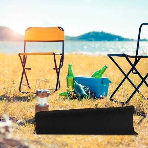 Heavy Duty Camping Chair Replacement Bag - 43.3x13.7 Inches with Adjustable Shoulder Strap (Black) - 2 Pack