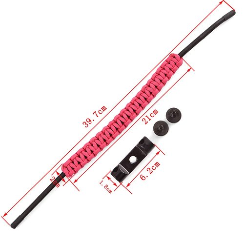 ZSHJGJR Archery Bow Wrist Sling Braided Archery Adjustable Bow Strap Wrist Sling for Compound Bow Hunting Shooting Accessories (Black)