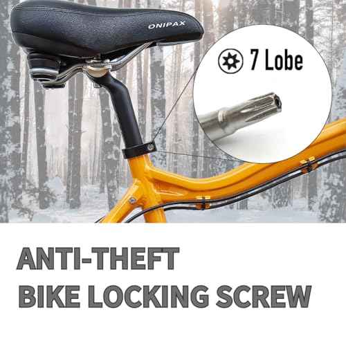 ONIPAX Anti-Theft Bicycle Seat Post Clamp Aluminum Alloy 31.8MM/34.9MM Black