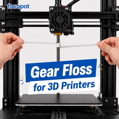 Gear Floss 3D Printer Cleaning Rope Pack 50 with Grease - Blue