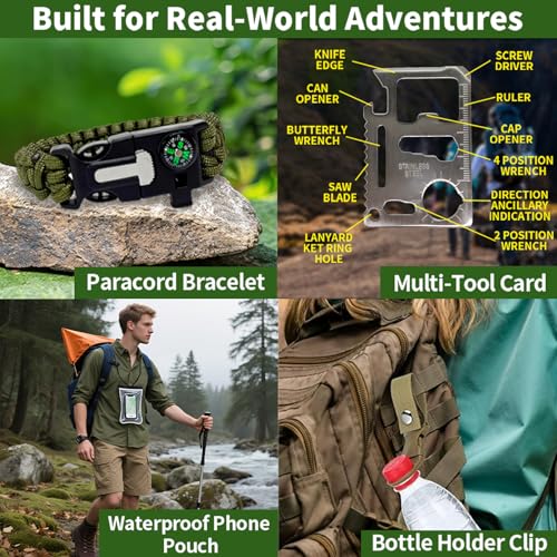 Survival Advent Calendar 2025 for Men ? 24 Days Countdown Gift Box for Boyfriend or Husband | Unique Survival Kit & Mini Tools Cool for Men, Teen Boys & Adults