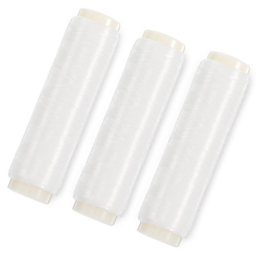 Teaaha Fishing Thread Nylon Elastic Invisible Magic Line, 0.1/0.2 mm 656ft Clear Stretchy Fishing Line, High Tensile Elastic Bait Thread Line Bait Keeper for Sea Fishing