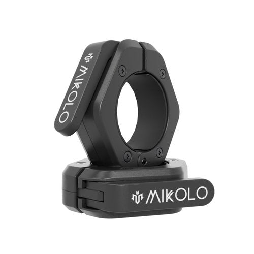 Mikolo Magnetic Barbell Clamps,2 Inch Olympic Barbell Clips with Anti Slip TPR Lining and Quick Release for Home and Gym Use(Black)
