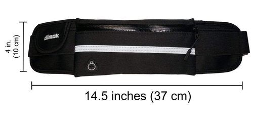 dimok Running Belt Waist Pack - Water Resistant Runners Belt Fanny Pack for Hiking Fitness – Adjustable Running Pouch for Phones iPhone Android