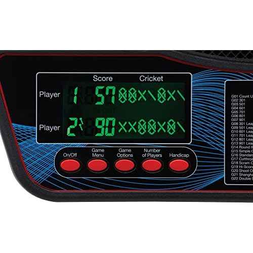Viper Orion Electronic Soft Tip Dartboard with LaserLite Laser Throw/Toe Line Marker, red and black