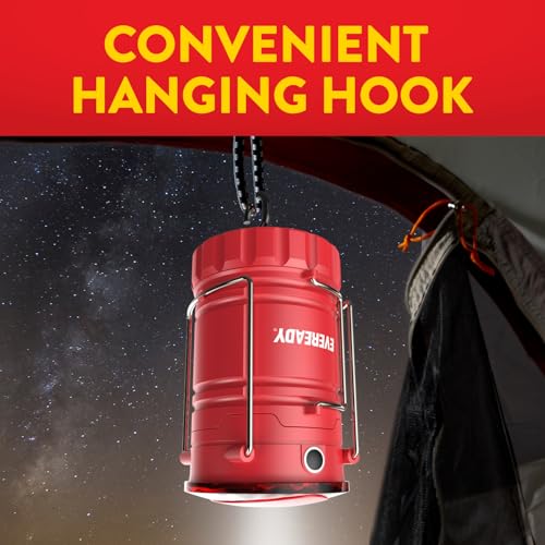 Red LED Camping Lantern 360 PRO 3-Pack - Super Bright Water-Resistant Tent Lights