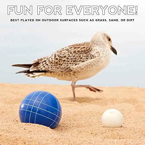 Franklin Sports Bocce Sets - Backyard + Beach Bocce Ball Sets - (8) Outdoor Balls + (1) Pallino - Adult + Family Bocce Sets