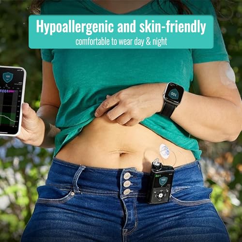 Universal Adhesive Patches for CGM and Insulin Pumps, 0.8-Inch Hole, 40 Pack Waterproof & Breathable Clear Patches, Pre-Cut Adhesive Tape, CGM Protection,Skin-Friendly Patches for 10-14 Days