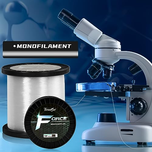 Force Monofilament Fishing Line - Heavy Duty Clear Nylon Leader Line 0.20mm 6lb 1000yd ICE Variation