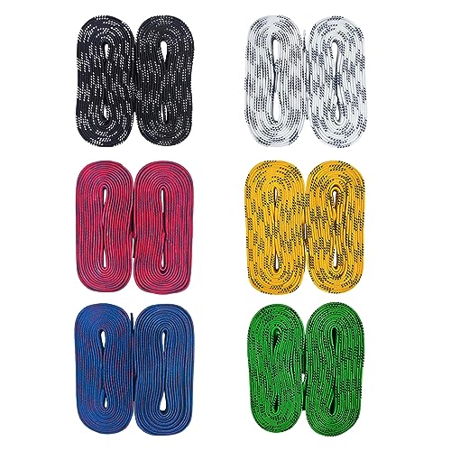 84-Inch Waxed Hockey Skate Laces - Green, Secure & Waterproof