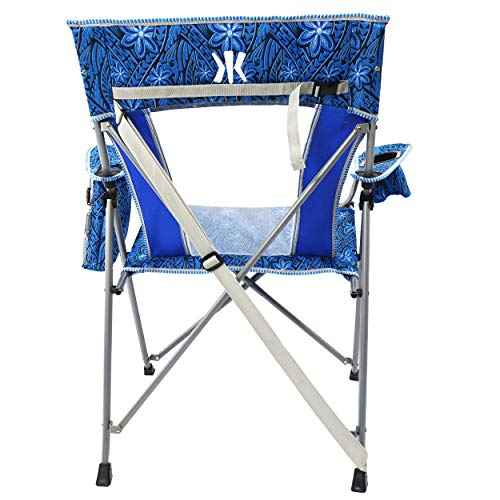 Portable Beach Chair for Adults - Kijaro Journey Print Beach Folding Chair, Steel Frame Foldable Beach Chair, High Beach Chair with Cooler Pocket, Outdoor Folding Chair