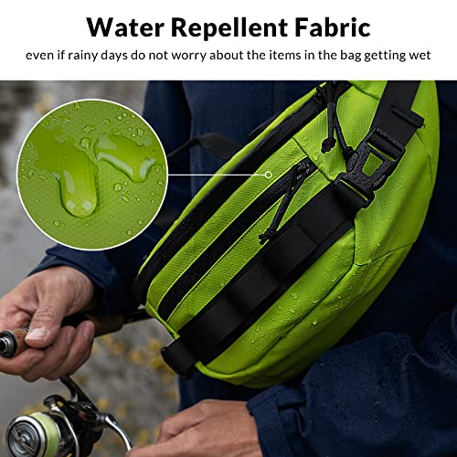 Waterproof Fishing Waist Pack - Orange Regular Tackle Bag for Women & Men