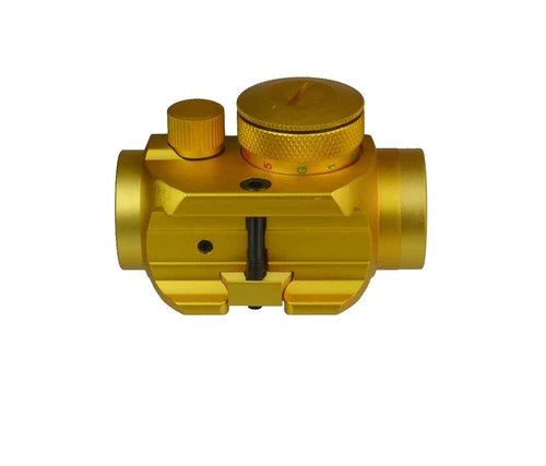 TWP Mini Reflex Dot Sight Scope, Red & Green Illumination,Weaver Picatinny Rail Mount Aluminum Structure Anodized Gold