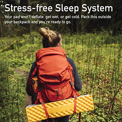 Featherstone Outdoor Insulated Sleeping Pad - Marigold, R-Value 2.1, Ultralight Foam Mattress for Backpacking & Camping