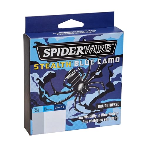 20lb Break Strength Blue Camo Braided Fishing Line 200yd - Stealth Braid