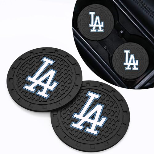 Silicone Dodgers Car Cup Holder Coasters,Baseball Fans Car Coasters for LA Dodgers Fans, Non-Slip Universal Fit Cup Holder Insert