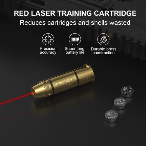 38 SPL Dryfire Laser Training Cartridge 6pcs Kit - Laser Dry Fire Practice for Pistol Training, Perfect for Safety & Accuracy