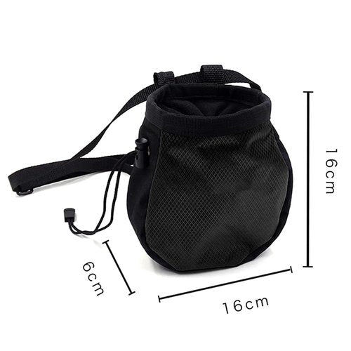YERGOFE Climbing Chalk Bag - Adjustable Black Chalk Bag for Rock Climbing Equipment, Black