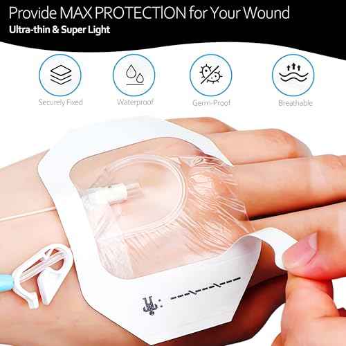 Transparent Film Dressing, 6"x 8" 20 Packs Clear Waterproof Bandage for Wound Care or IV Shield, Tattoo Aftercare Bandage, Scar Therapy, Adhesive Patches for Swimming, Showering, Wounds