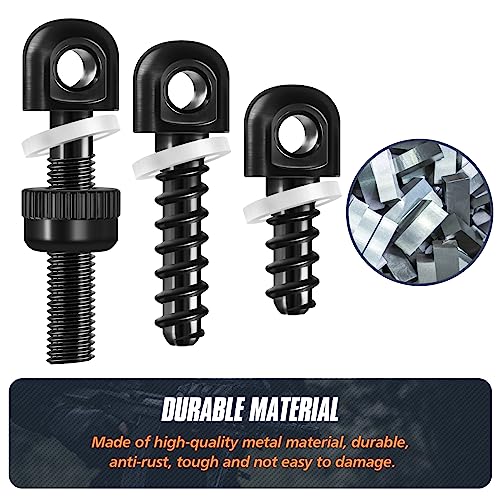 VicBre 12 PCS Sling Swivel Studs 1/2" 3/4" 7/8" Screw Set,Wood