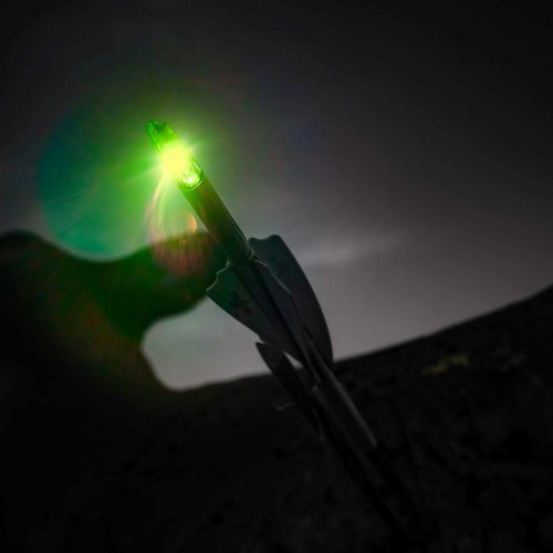 Halo Nock FIT Lighted Nocks for Archery & Bowhunting, Fits .204, .233, & .244-.246 Internal Diameter Arrows, Green, 3-Pack