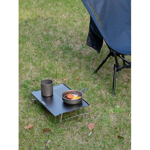 WildCall Mini Solo Folding Table Ultralight Compact with Carry Bag for Backpacking Camping Hiking Beach (Gunmetal)