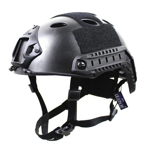 PJ Tactical Paintball Airsoft Helmet Fast Military Helmet with NVG Bracket and Side Guide Rail