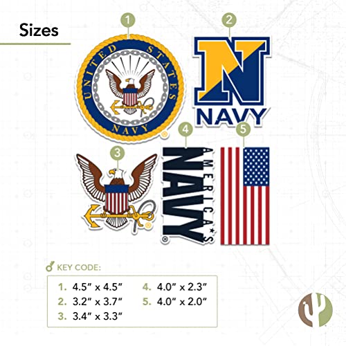 Navy Emblem Sticker Decal - Desert Cactus Officially Licensed Vinyl
