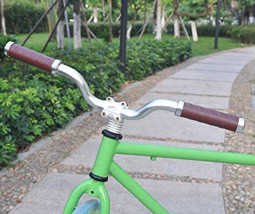 Coffee Bike Grips Leather Double Lock-On Handlebar Fit 22.2mm for Mountain & Road Bikes