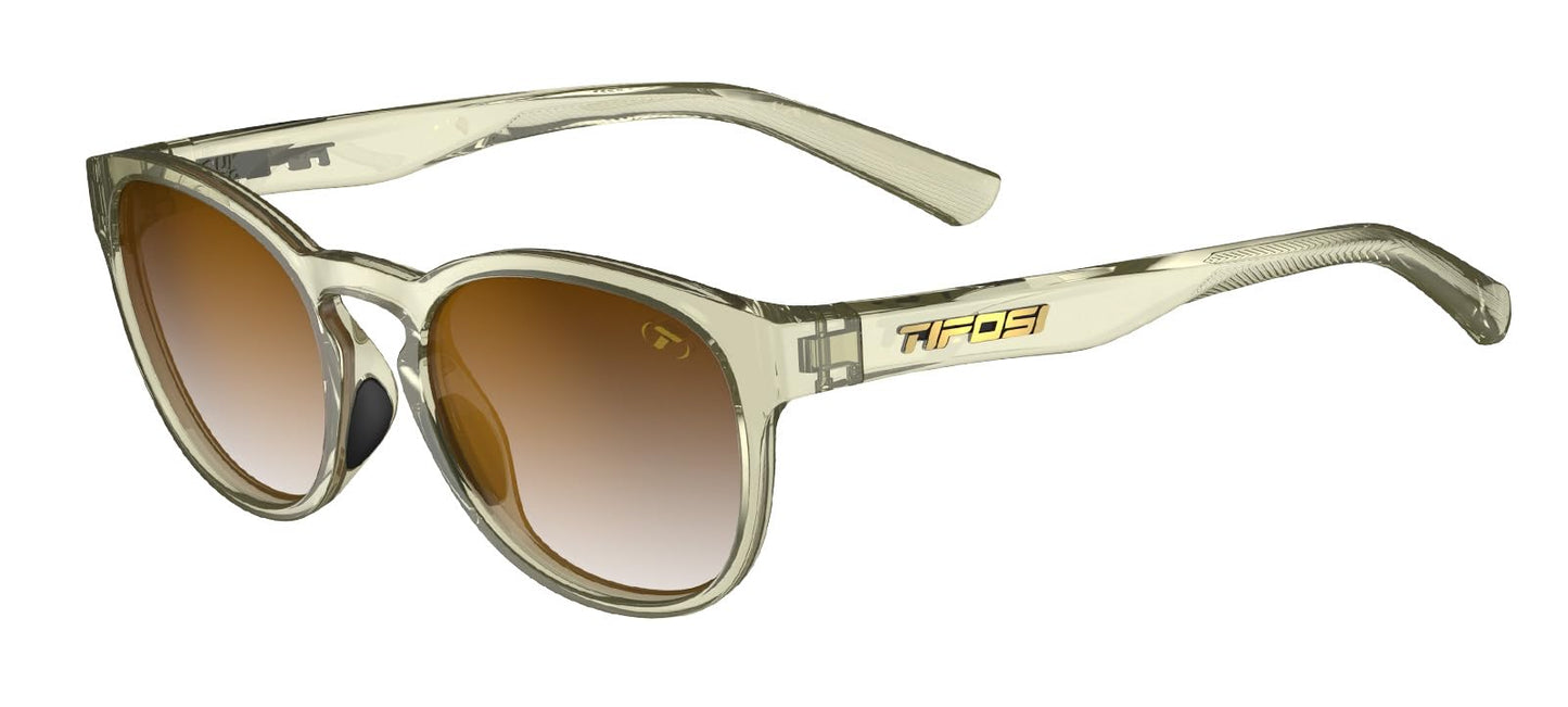 Tifosi Svago Sunglasses (Crystal Champagne, Brown Gradient)
