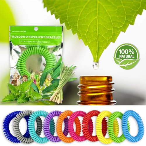 Mosquito Repellent Bracelets 30 Pack - DEET-Free Wristbands & Stickers for Kids & Adults