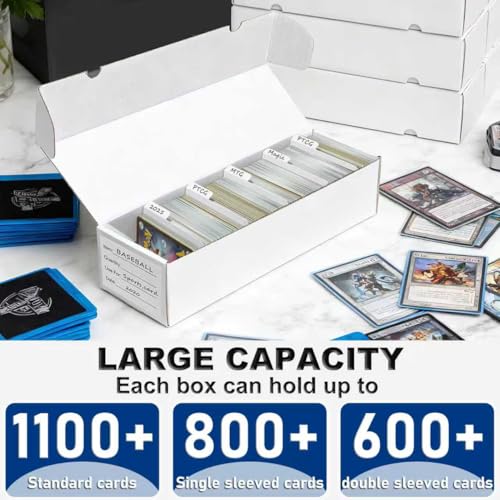 3 Pack Trading Card Storage Box for TCG Collection - Holds 3300 Cards