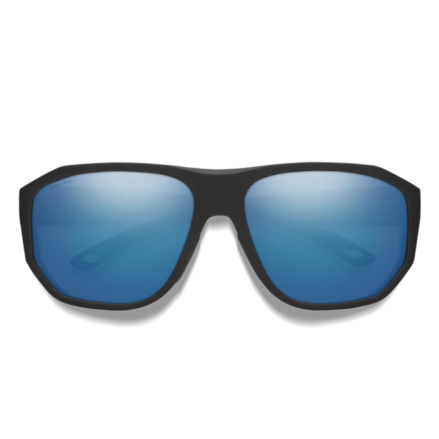 SMITH Outrigger Sunglasses with Chromapop Lenses - Polarized Sunglasses - for Men & Women - Matte Black ChromaPop Glass Polarized Blue Mirror