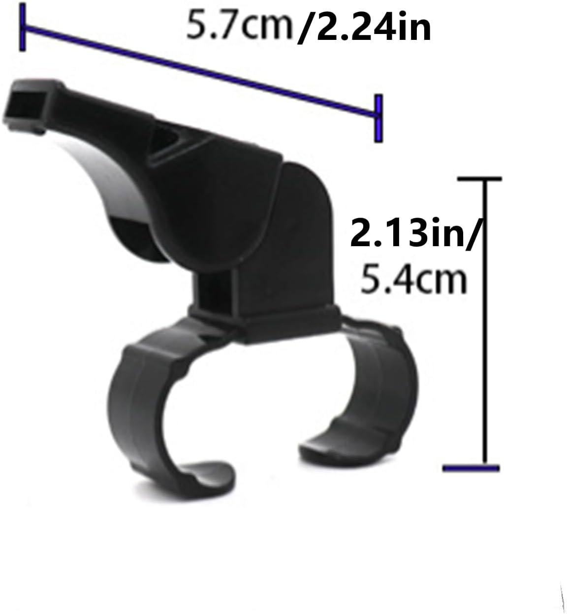 2 Pcs Finger Grip Whistle Hockey Referees Whistle Reusable Hand Whistle Referee Whistle for Training and Outdoor Camping, Black