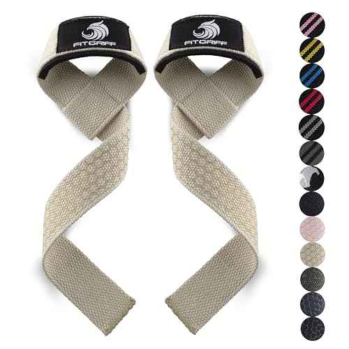 Fitgriff¢ç Lifting Wrist Straps for Weightlifting, Gym, Deadlift, Workout (Made of Premium Cotton & Padded) - Men & Women