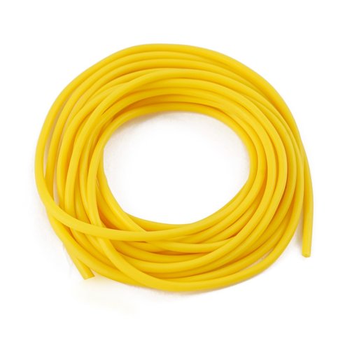 easytooly Yellow Solid Core Pole Elastic Diameter 2.4mm Fishing Lines Latex Tube Retention Rope Fishing Tackles(3 Meter)