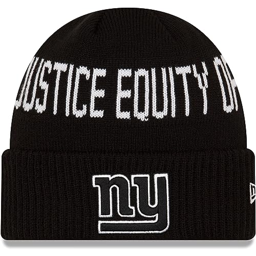 New Era Men's Black Miami Dolphins Team Social Justice Cuffed Knit Hat