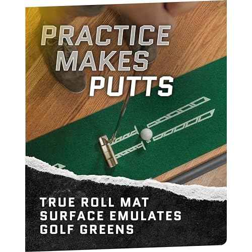 SKLZ Putting Green: Perfect Your Golf Skills with Realistic Home Practice - Improve Your Putting Stroke, Lower Your Scores, and Enjoy Convenient, Training Anytime, Anywhere!