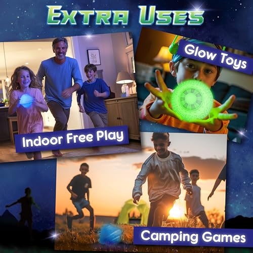 Glow in the Dark Kick the Can Outdoor Game for Kids Ages 4+ - Backyard & Camping Fun