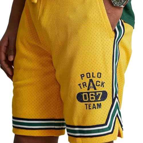 POLO RALPH LAUREN Men's Track Team Athletic Mesh Shorts