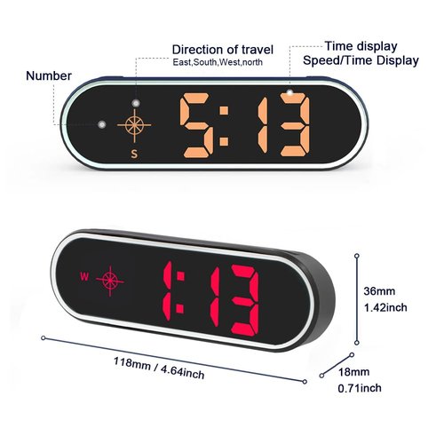 VJOYCAR New Colorful Speedometer HUD GPS Digital Speed Meter MPH KM/H Speedo Head Up Display for Cars Trucks, USB Cable Plug & Play (7 Color/MPH KM/H)
