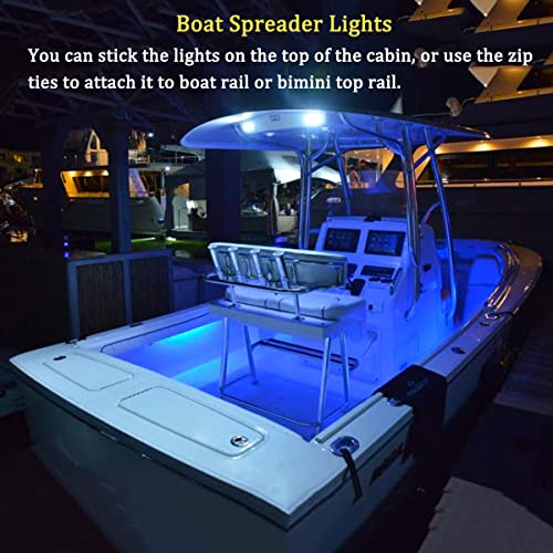 Boaton Marine LED Boat Lights 10Pcs White No-Drill Interior & Deck Courtesy Lights