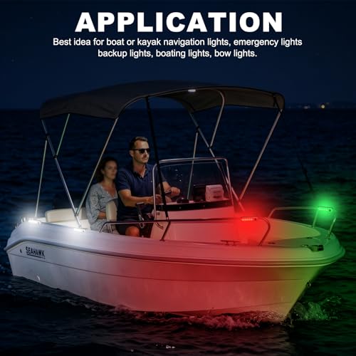 Rechargeable Kayak Navigation Lights - Red, White, Green, 28 Pack