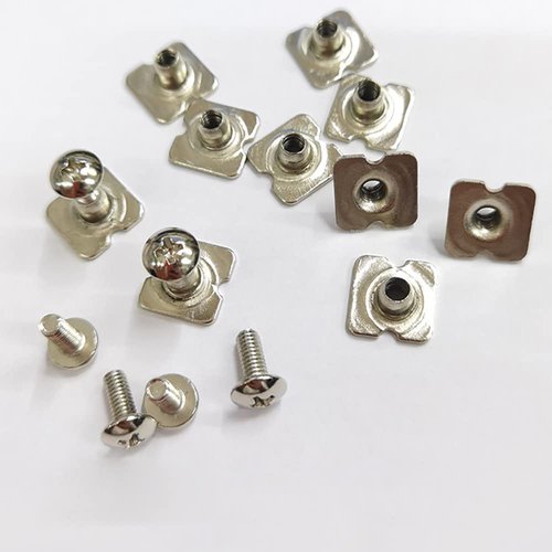 Fortunemee Football Helmet Repair Kit, Hockey Helmet Hardware Kit, Hardware for Universal Baseball Softball Facemask, R Shape Football Visor Clips Screws Nuts with Rubber Gaskets